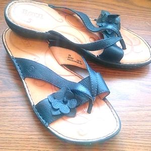 Born leather flip flops